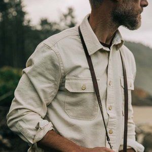 Taylor Stitch, The Division Shirt in Natural Selvedge, Medium, 40
